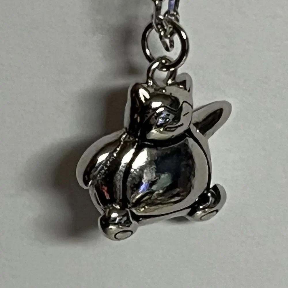 Snorlax Pokemon Charm Pendant Necklace Anime Chain Jewelry Pokie